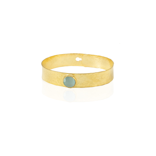 Kadir Jewellery 22 Ayar Altın Kaplama El İşçiliği Zirkon Taşlı Kadın Kelepçe Bilezik