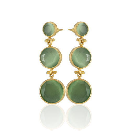 Kadir Jewellery 22 Ayar Altın Kaplama Vintage Küpe -El İşçiliği Ve Hipoalerjenik Küpe