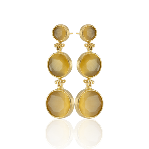 Kadir Jewellery 22 Ayar Altın Kaplama Vintage Küpe -El İşçiliği Ve Hipoalerjenik Küpe