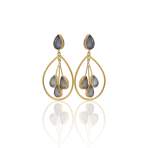 Kadir Jewellery 22 Ayar Altın Kaplama Kadın Sallantılı Küpe -El İşçiliği Ve Hipoalerjenik Küpe