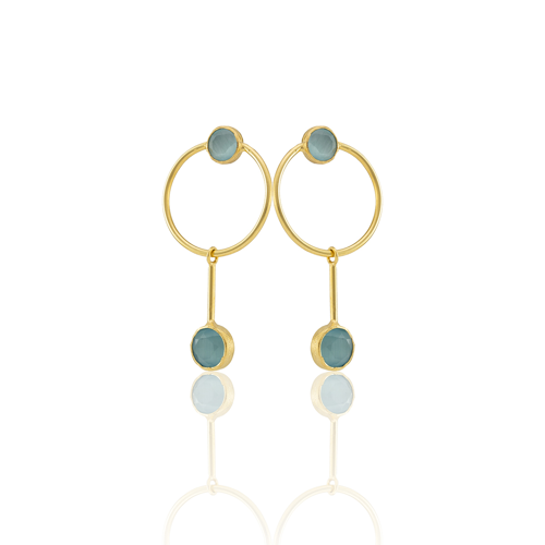 Kadir Jewellery 22 Ayar Altın Kaplama Kadın Sallantılı Küpe -El İşçiliği Ve Hipoalerjenik Küpe