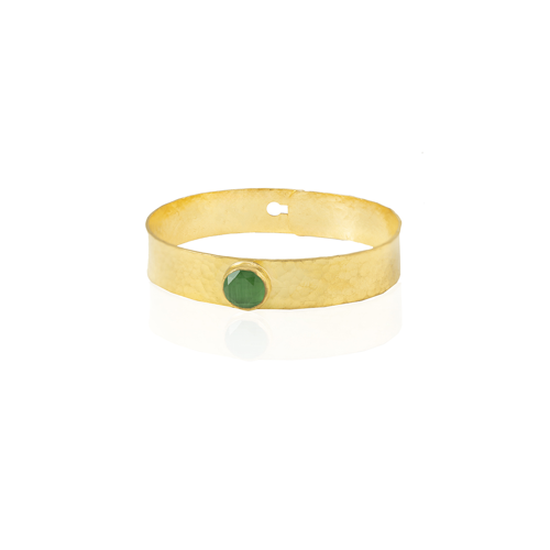 Kadir Jewellery 22 Ayar Altın Kaplama El İşçiliği Zirkon Taşlı Kadın Kelepçe Bilezik