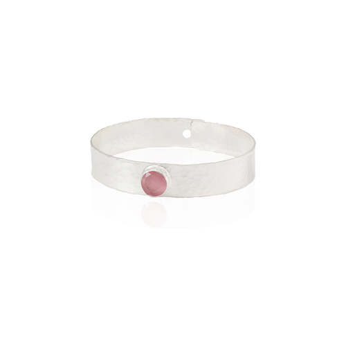 Kadir Jewellery 925 Ayar Gümüş Kaplama El İşçiliği Zirkon Taşlı Kadın Kelepçe Bilezik
