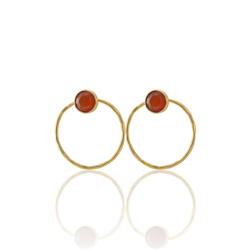 Kadir Jewellery 22 Ayar Altın Kaplama Kadın Halka Küpe -El İşçiliği Ve Hipoalerjenik Küpe