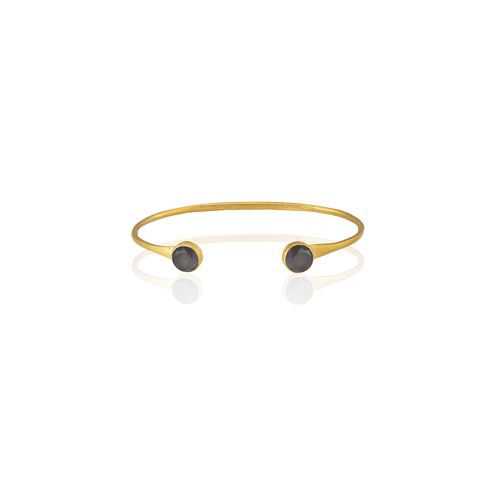Kadir Jewellery 22 Ayar Altın Kaplama El İşçiliği Zirkon Taşlı Kadın Charm Bileklik