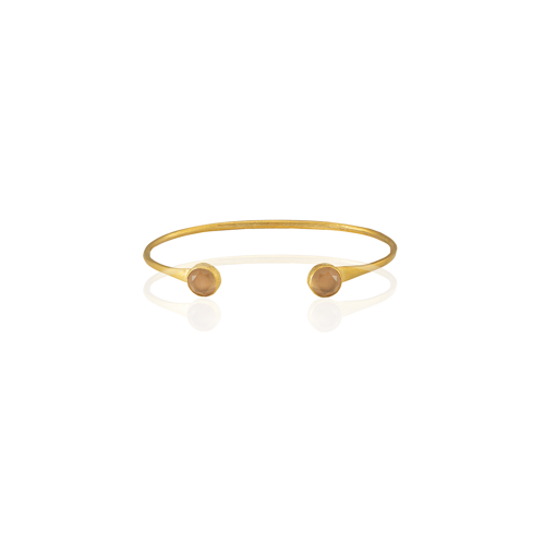 Kadir Jewellery 22 Ayar Altın Kaplama El İşçiliği Zirkon Taşlı Kadın Charm Bileklik