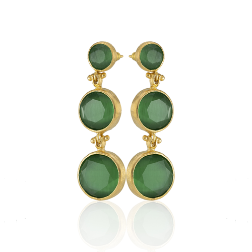 Kadir Jewellery 22 Ayar Altın Kaplama Vintage Küpe -El İşçiliği Ve Hipoalerjenik Küpe