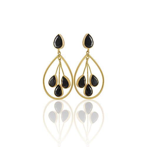 Kadir Jewellery 22 Ayar Altın Kaplama Kadın Sallantılı Küpe -El İşçiliği Ve Hipoalerjenik Küpe