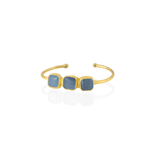 Kadir Jewellery 22 Ayar Altın Kaplama Zirkon Taşlı Ayarlanabilir Trend Bilezik