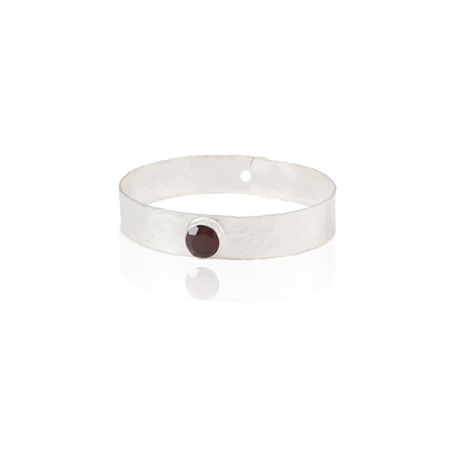 Kadir Jewellery 925 Ayar Gümüş Kaplama El İşçiliği Zirkon Taşlı Kadın Kelepçe Bilezik
