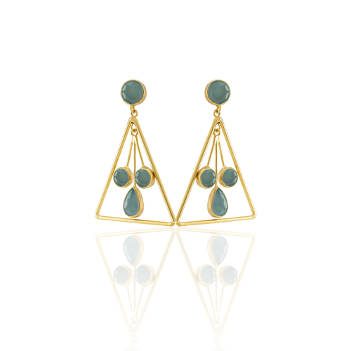 Kadir Jewellery 22 Ayar Altın Kaplama Kadın Sallantılı Küpe -El İşçiliği Ve Hipoalerjenik Küpe