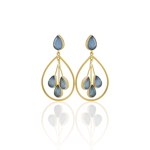Kadir Jewellery 22 Ayar Altın Kaplama Kadın Sallantılı Küpe -El İşçiliği Ve Hipoalerjenik Küpe