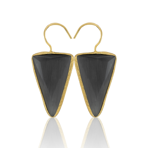 Kadir Jewellery 22 Ayar Altın Kaplama Vintage Küpe -El İşçiliği Ve Hipoalerjenik Küpe