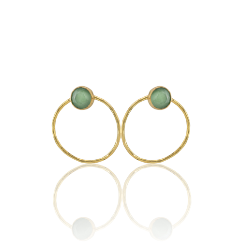 Kadir Jewellery 22 Ayar Altın Kaplama Kadın Halka Küpe -El İşçiliği Ve Hipoalerjenik Küpe