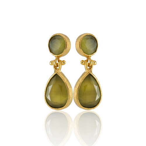 Kadir Jewellery 22 Ayar Altın Kaplama Vintage Küpe -El İşçiliği Ve Hipoalerjenik Küpe