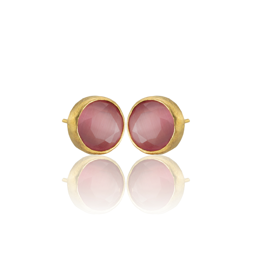 Kadir Jewellery 22 Ayar Altın Kaplama Kadın Minimal Küpe -El İşçiliği Ve Hipoalerjenik Küpe