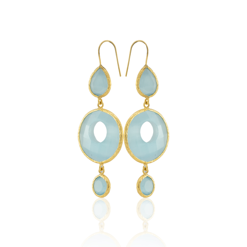 Kadir Jewellery 22 Ayar Altın Kaplama Kadın Sallantılı Küpe -El İşçiliği Ve Hipoalerjenik Küpe