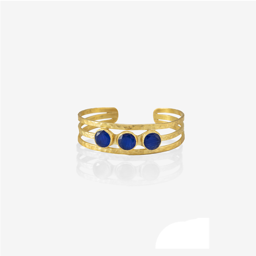 Kadir Jewellery 22 Ayar Altın Kaplama El İşçiliği Zirkon Taşlı Kadın Kaburga Bilezik