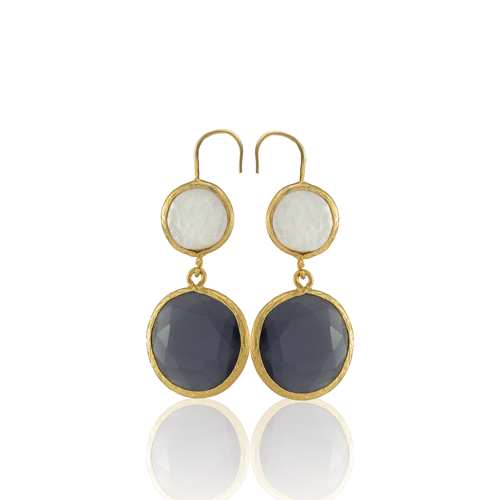 Kadir Jewellery 22 Ayar Altın Kaplama Kadın İnci Küpe -El İşçiliği Ve Hipoalerjenik Küpe