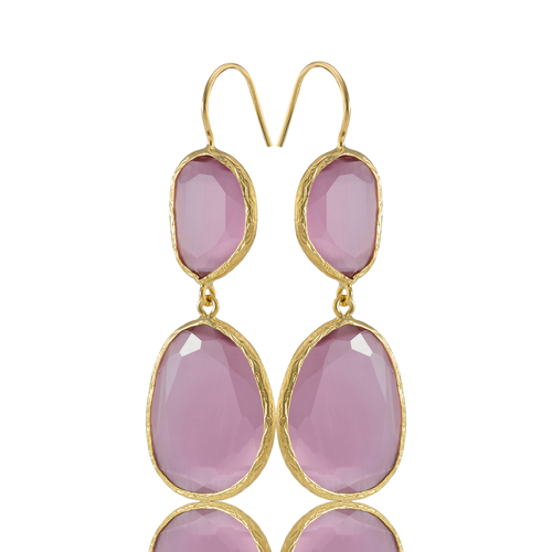 Kadir Jewellery 22 Ayar Altın Kaplama Kadın Sallantılı Küpe -El İşçiliği Ve Hipoalerjenik Küpe