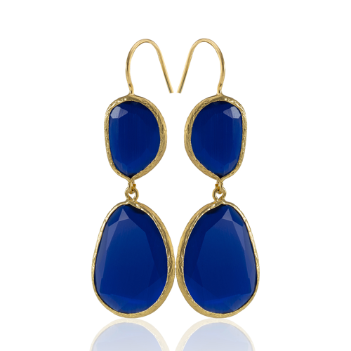 Kadir Jewellery 22 Ayar Altın Kaplama Kadın Sallantılı Küpe -El İşçiliği Ve Hipoalerjenik Küpe