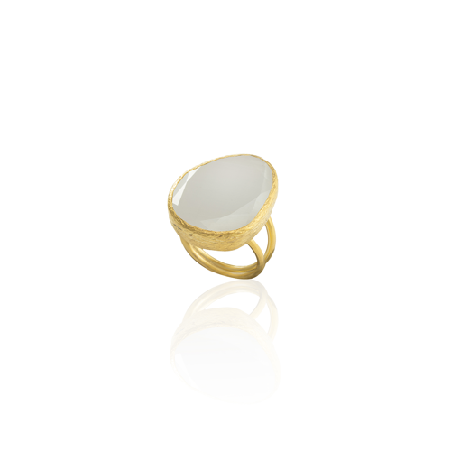 Kadir Jewellery 22 Ayar Altın Kaplama Kadın Fosil Taşlı Yüzük