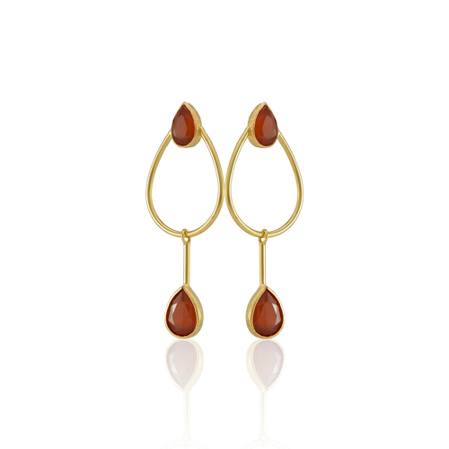 Kadir Jewellery 22 Ayar Altın Kaplama Kadın Sallantılı Küpe -El İşçiliği Ve Hipoalerjenik Küpe-E85