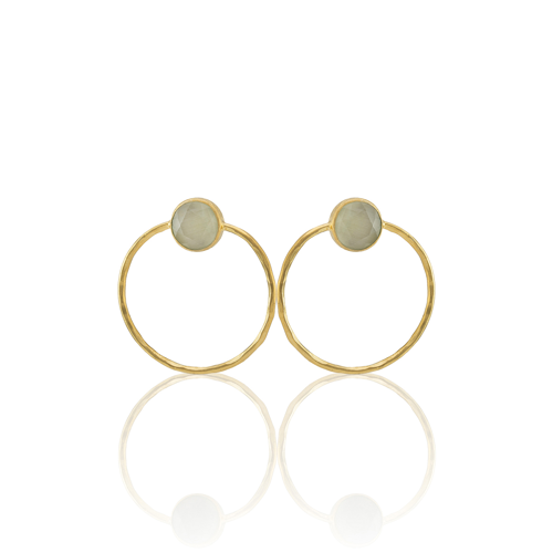 Kadir Jewellery 22 Ayar Altın Kaplama Kadın Halka Küpe -El İşçiliği Ve Hipoalerjenik Küpe