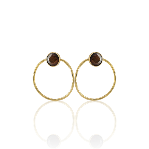 Kadir Jewellery 22 Ayar Altın Kaplama Kadın Halka Küpe -El İşçiliği Ve Hipoalerjenik Küpe