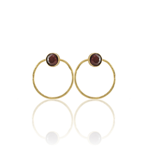 Kadir Jewellery 22 Ayar Altın Kaplama Kadın Halka Küpe -El İşçiliği Ve Hipoalerjenik Küpe