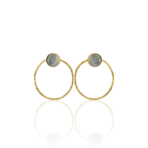 Kadir Jewellery 22 Ayar Altın Kaplama Kadın Halka Küpe -El İşçiliği Ve Hipoalerjenik Küpe
