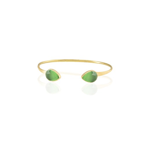 Kadir Jewellery 22 Ayar Altın Kaplama El İşçiliği Zirkon Taşlı Kadın Charm Bileklik