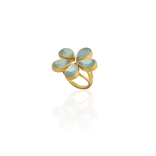 Kadir Jewellery 22 Ayar Altın Kaplama Zirkon Taşlı Kadın Vintage Yüzük