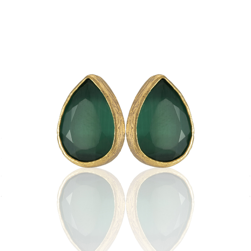 Kadir Jewellery 22 Ayar Altın Kaplama Kadın Minimal Küpe -El İşçiliği Ve Hipoalerjenik Küpe