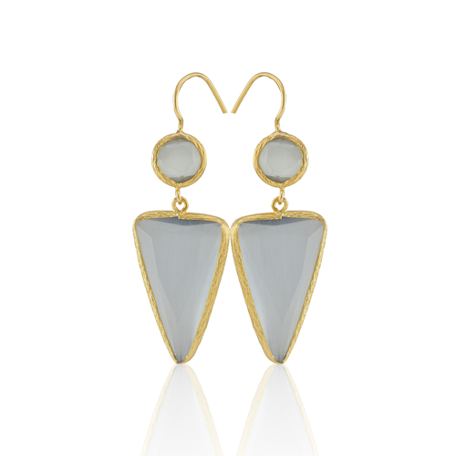 Kadir Jewellery 22 Ayar Altın Kaplama Kadın Sallantılı Küpe -El İşçiliği Ve Hipoalerjenik Küpe
