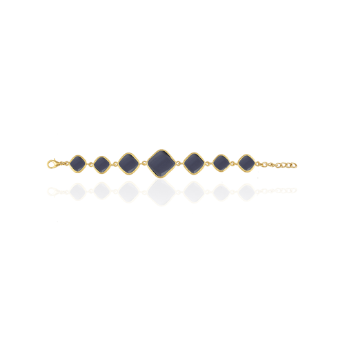 Kadir Jewellery 22 Ayar Altın Kaplama Zirkon Taşlı Ayarlanabilir Zincir Bileklik