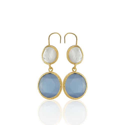 Kadir Jewellery 22 Ayar Altın Kaplama Kadın İnci Küpe -El İşçiliği Ve Hipoalerjenik Küpe