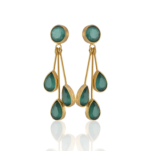 Kadir Jewellery 22 Ayar Altın Kaplama Vintage Küpe -El İşçiliği Ve Hipoalerjenik Küpe