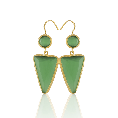 Kadir Jewellery 22 Ayar Altın Kaplama Kadın Sallantılı Küpe -El İşçiliği Ve Hipoalerjenik Küpe