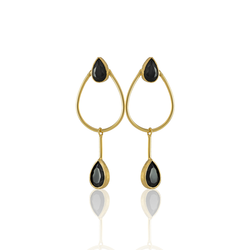 Kadir Jewellery 22 Ayar Altın Kaplama Kadın Sallantılı Küpe -El İşçiliği Ve Hipoalerjenik Küpe-E85