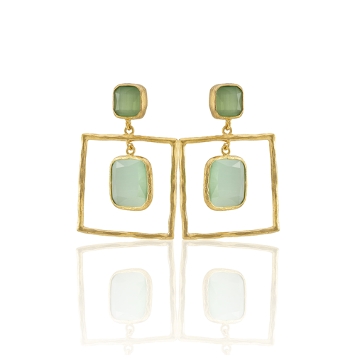 Kadir Jewellery 22 Ayar Altın Kaplama Kadın Sallantılı Küpe -El İşçiliği Ve Hipoalerjenik Küpe
