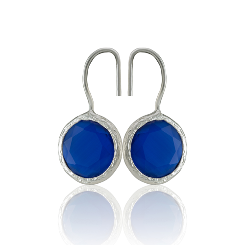 Kadir Jewellery Gümüş Kaplama Kadın Taşlı Küpe -El İşçiliği Ve Hipoalerjenik Küpe