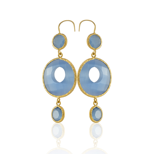 Kadir Jewellery 22 Ayar Altın Kaplama Kadın Sallantılı Küpe -El İşçiliği Ve Hipoalerjenik Küpe