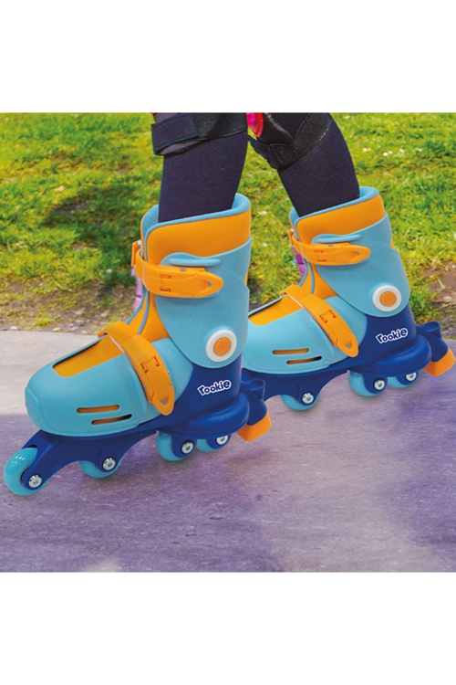 Paten Ayarlanabilir Dönüşen Tekerlekli 2 In 1 Twisty Paten - Mavi 29-32
