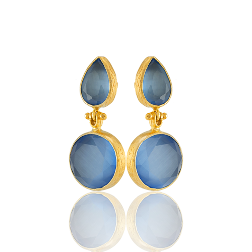 Kadir Jewellery 22 Ayar Altın Kaplama Vintage Küpe -El İşçiliği Ve Hipoalerjenik Küpe