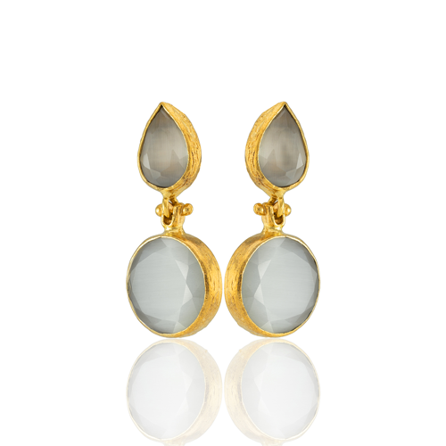 Kadir Jewellery 22 Ayar Altın Kaplama Vintage Küpe -El İşçiliği Ve Hipoalerjenik Küpe