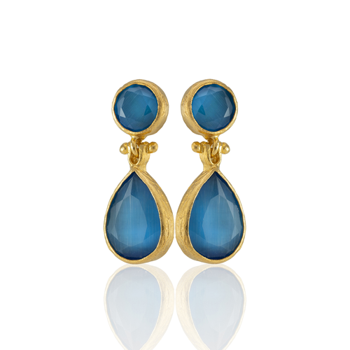 Kadir Jewellery 22 Ayar Altın Kaplama Vintage Küpe -El İşçiliği Ve Hipoalerjenik Küpe