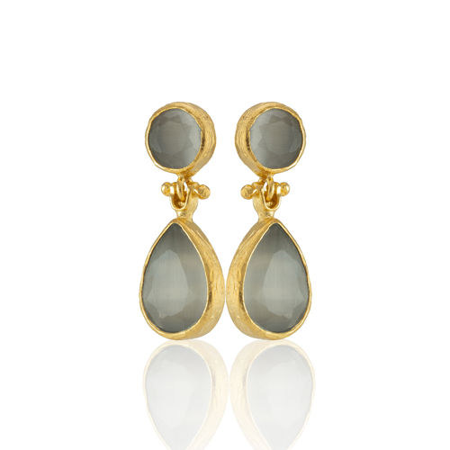 Kadir Jewellery 22 Ayar Altın Kaplama Vintage Küpe -El İşçiliği Ve Hipoalerjenik Küpe