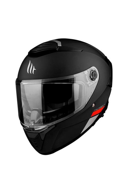 Kask Mt Thunder 4 Sv Solıd A1 Matt Black Şeffaf Vizör