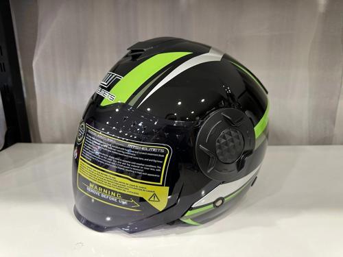 KASK MTS 625 WASP ÇENESİZ GÜNEŞ GÖZLÜKLÜ YEŞİL/SİYAH
